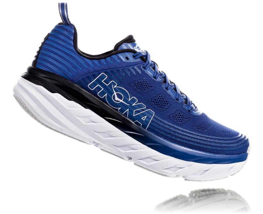 Zapatillas Running Hoka One One Hombre - Bondi 6 - Azules/Blancas - VSG523687